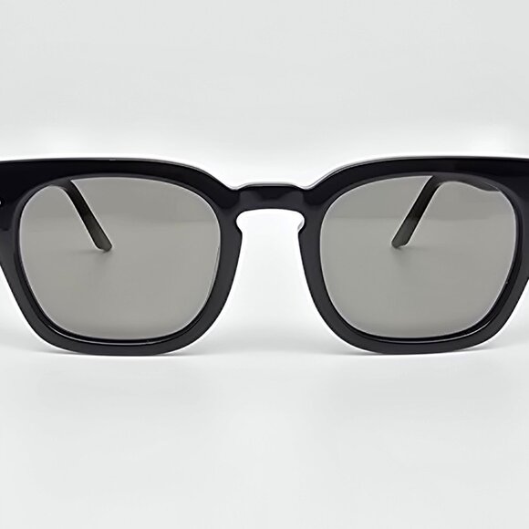 Lowercase Roseland Gloss Black Frame Flat Grey Lens Sunglasses w/ Case 49-22-149 main image 10